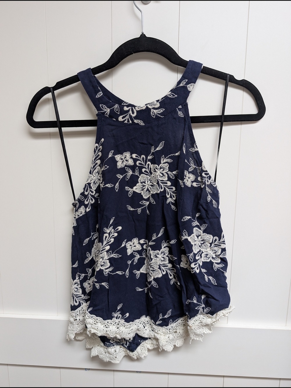 Le Lis Navy High Neck Tank, Small